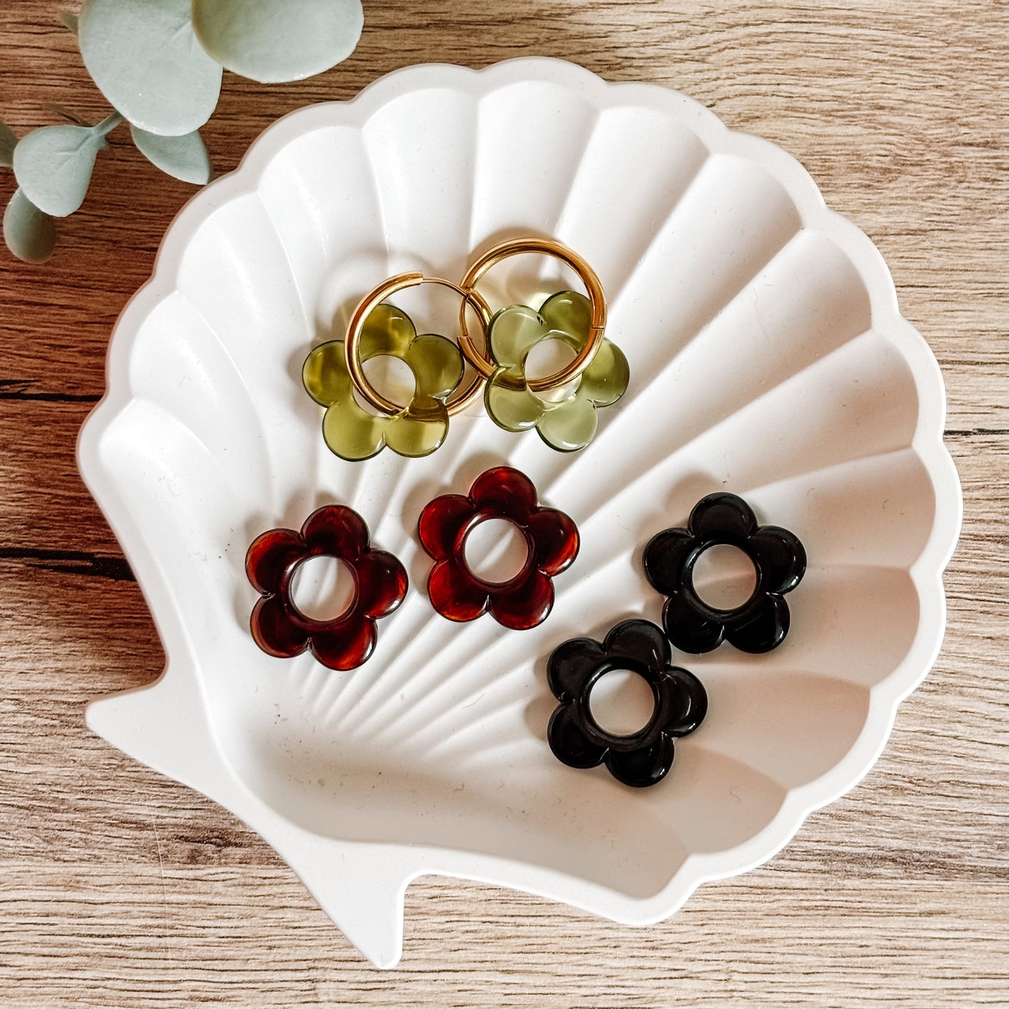 Boucles d'oreilles fleurs interchangeables - SOFIA