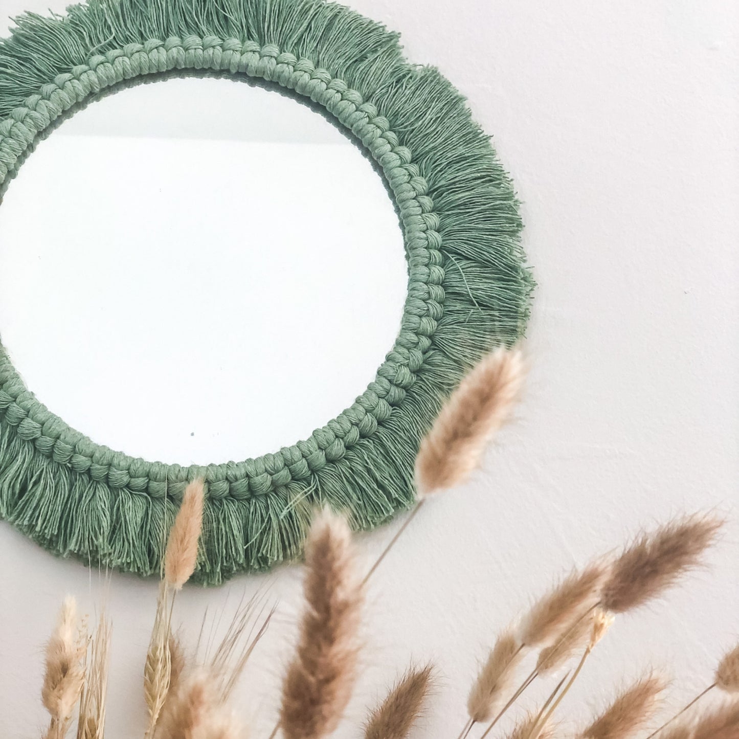 Miroir en macramé à franges - NELSON