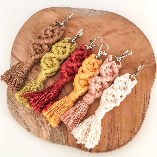Porte-clé en macramé - CORFOU
