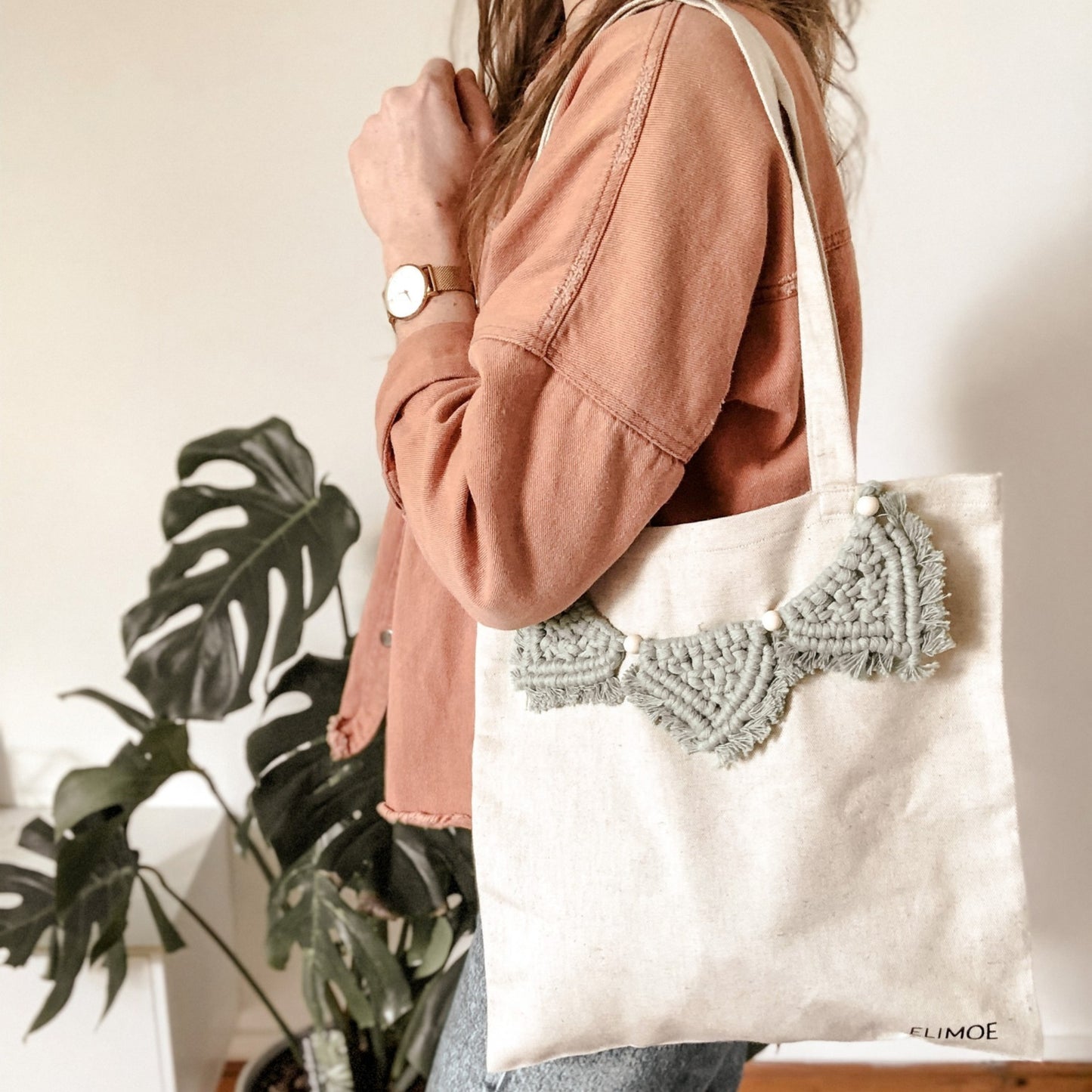 Sac en tissu et macramé - MARCUS