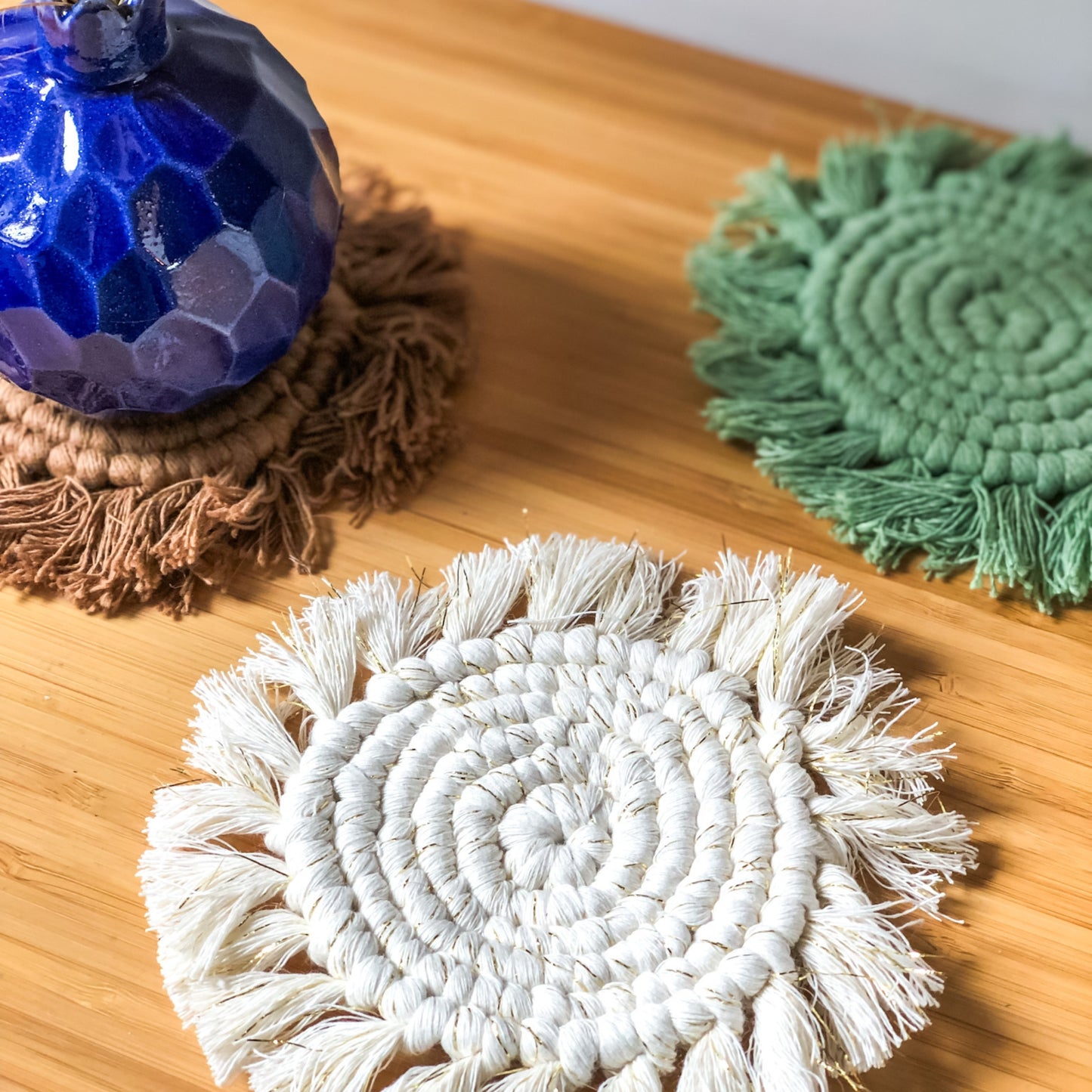 Sous verre en macramé - UNI